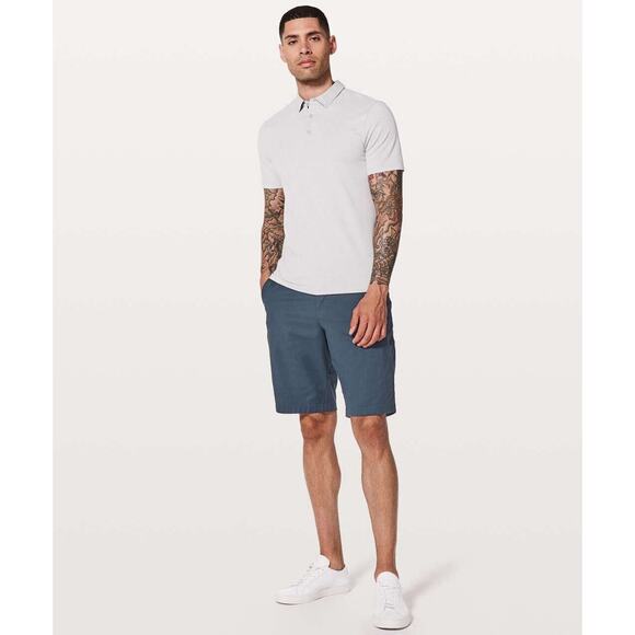 Lululemon Commission Blue Chino Shorts 11" Inseam FLAW Casual Mens Size 36 - Picture 1 of 8